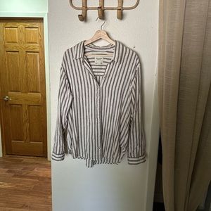 Abercrombie and Fitch Linen Blend Button Up Shirt